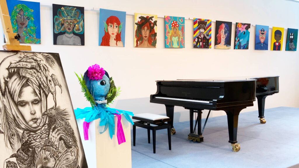 Ausstellung Malklassen Bibliothek Munster