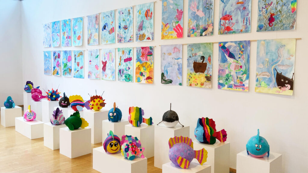 Ausstellung Malklassen Bibliothek Munster